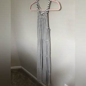 Max Studio Black and White Striped Maxi Dress - Medium